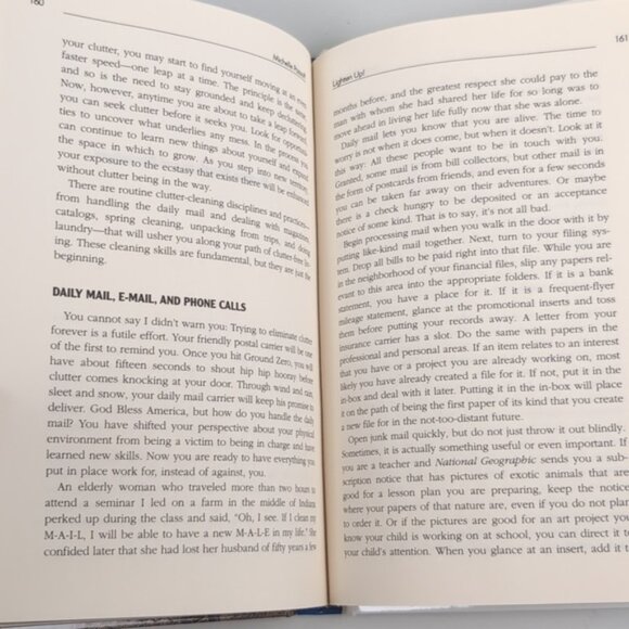3/$20 Lighten Up Free Yourself from Clutter Self Help Hardcover Book - Picture 13 of 15